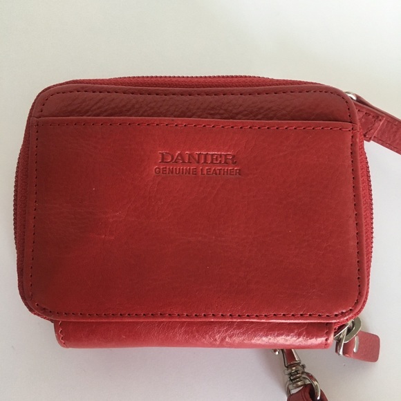 Danier Genuine Leather Red Mobile/Wallet Crossbody - Picture 5 of 15